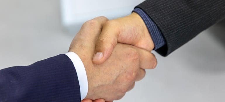 A handshake.