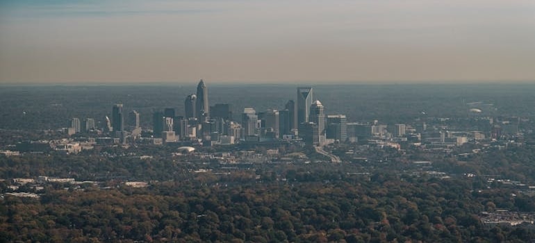 Charlotte, NC city view.