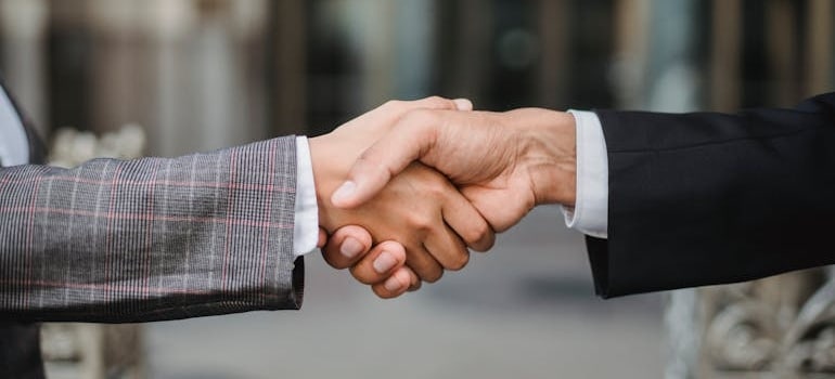 A handshake.